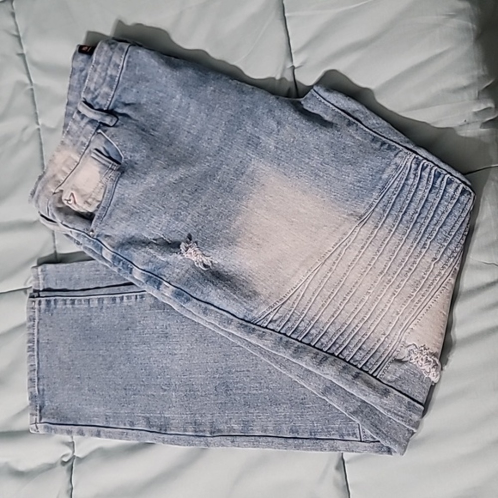Southpole Vintage Y2K‎ Faded Light Blue Denim Urban Slim Fit Jeans Men's 38x32